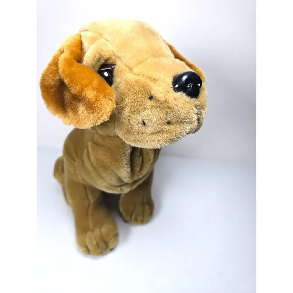 Dan Dee Golden Retriever Dog Plush Stuffed Animal Good Eyes Brown Tan Puppy 12